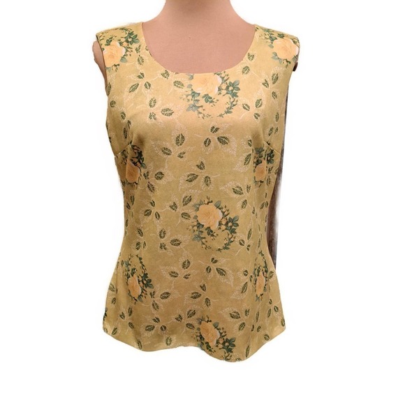 No Brand Tops - Retro Yellow Floral Top No Tags